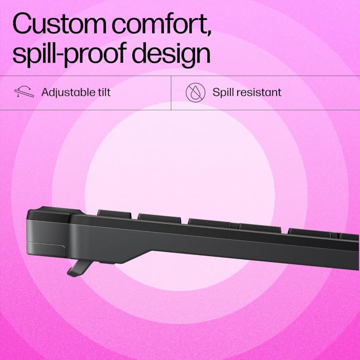 Клавіатура мембранна HP 460 Multi-Device key, BT, EN/UK, чорний