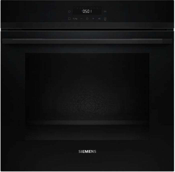 Духова шафа Siemens електрична, 76л, A, дисплей, конвекція, телескопічні направляючі, soft closing, чорний