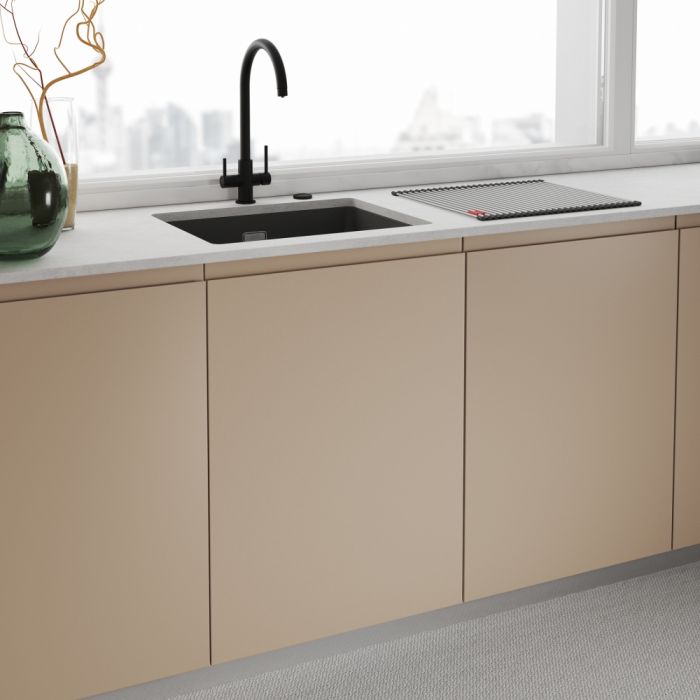 Змішувач для кухні Franke Lina Clear Water, довж.виливу - 272 мм, поворотний, 1+1 фільтр, хром-чорний