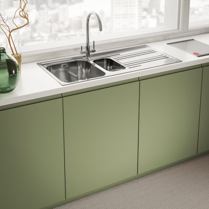 Змішувач для кухні Franke Lina Clear Water, довж.виливу - 272 мм, поворотний, 1+1 фільтр, хром