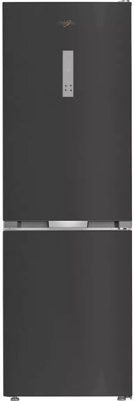 Холодильник Whirlpool з нижн. мороз., 186.5x60х66.3, холод.відд.-210л, мороз.відд.-104л, 2дв., А++, NF, дисплей, інв., зона нульова, сірий