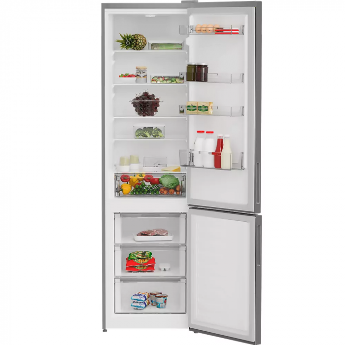 Холодильник Indesit з нижн. мороз., 202.5x60х67, холод.відд.-266л, мороз.відд.-120л, 2дв., А++, ST, сріблястий