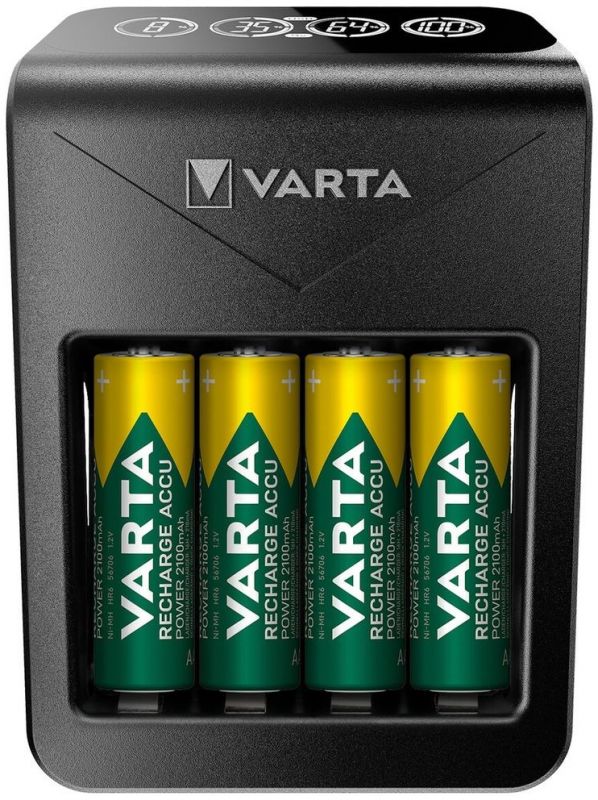 Зарядний пристрій Varta Lcd Plug Charger 4хNI MH AA2600 мА•год