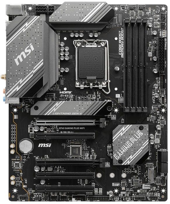 Материнcька плата MSI B760 GAMING PLUS WIFI B760 4xDDR5 M.2 HDMI DP WiFi BT ATX