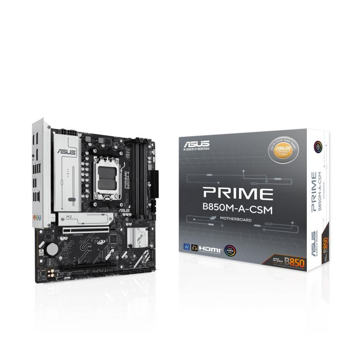 Материнcька плата ASUS PRIME B850M-A-CSM sAM5 B850 4xDDR5 M.2 HDMI DP mATX