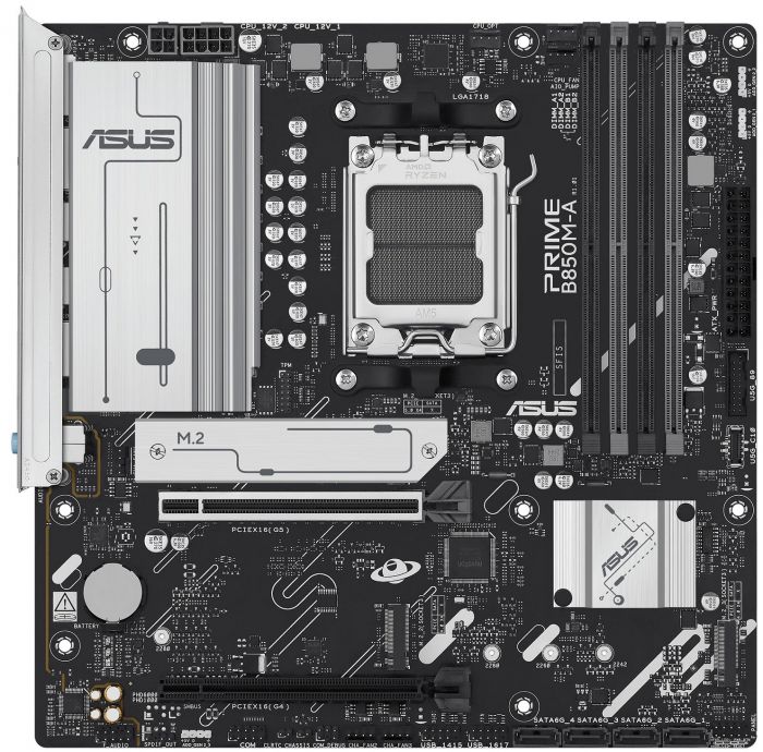 Материнcька плата ASUS PRIME B850M-A-CSM sAM5 B850 4xDDR5 M.2 HDMI DP mATX