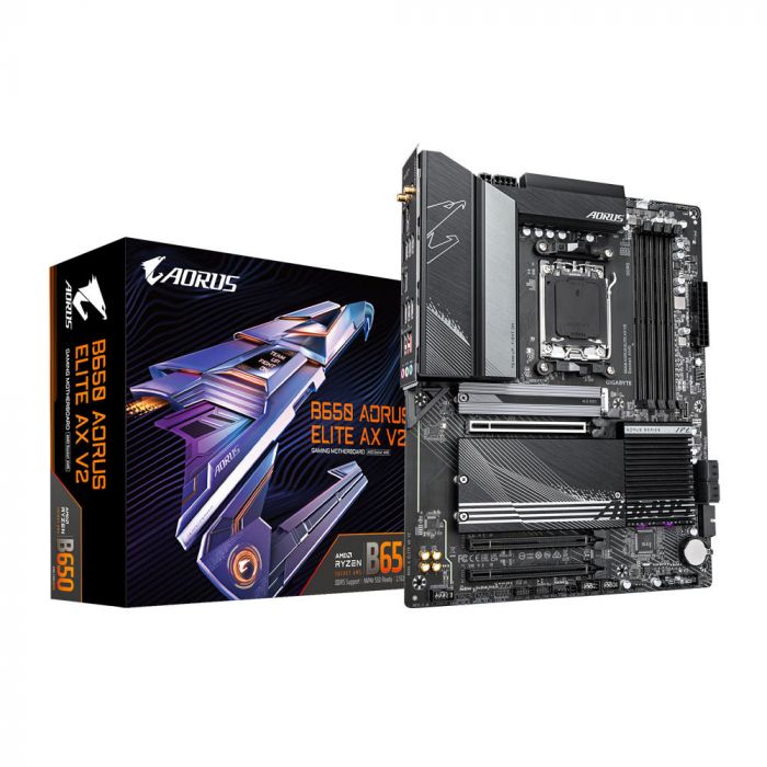 Материнська плата GIGABYTE B650 A ELITE AX V2 sAM5 B650 4xDDR5 M.2 Wi-Fi BT HDMI DP ATX