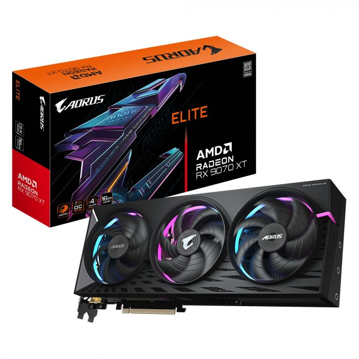 Відеокарта GIGABYTE Radeon RX 9070 XT 16GB GDDR6 AORUS ELITE