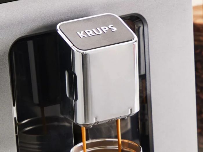 Кавомашина Krups Evidence Hot & Cold 2.3л, зерно, автомат.капучинатор, ОLED диспл, авторецептів - 18, сіро - чорний