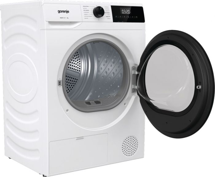 Сушильна машина Gorenje DHNE82/P конденсаційна, 8кг, А++, 60см, дисплей, білий