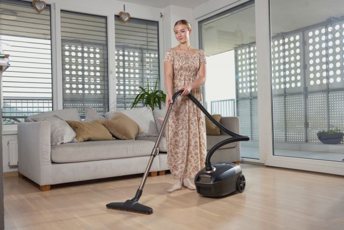 Пилосос Gorenje мішковий, 890Вт, 4л, HEPA, телескоп, LED-дисплей, турбощітка, чорний