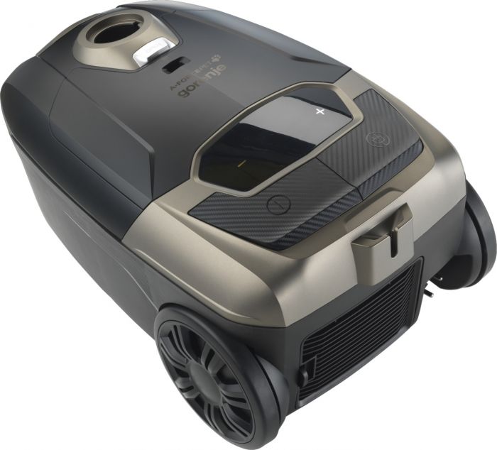 Пилосос Gorenje мішковий, 890Вт, 4л, HEPA, телескоп, LED-дисплей, турбощітка, чорний