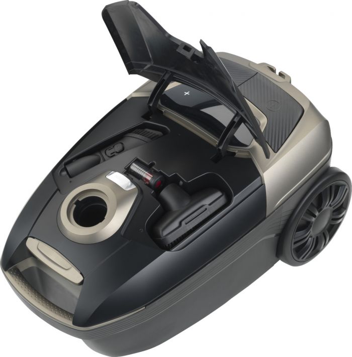 Пилосос Gorenje мішковий, 890Вт, 4л, HEPA, телескоп, LED-дисплей, турбощітка, чорний