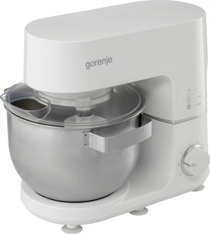 Кухонна машина Gorenje 800Вт, чаша-метал, корпус-метал, насадок-3, білий