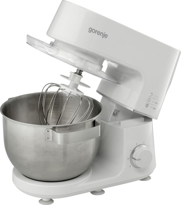 Кухонна машина Gorenje 800Вт, чаша-метал, корпус-метал, насадок-3, білий