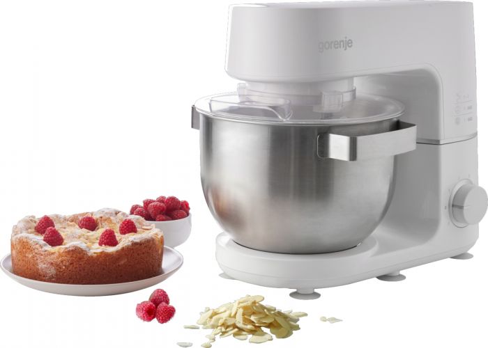 Кухонна машина Gorenje 800Вт, чаша-метал, корпус-метал, насадок-3, білий