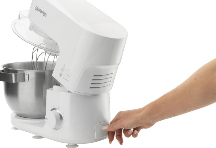 Кухонна машина Gorenje 800Вт, чаша-метал, корпус-метал, насадок-3, білий