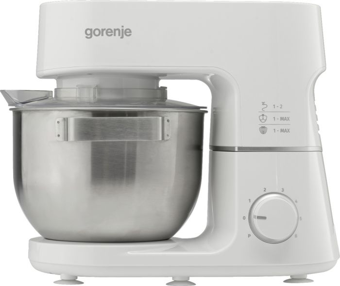 Кухонна машина Gorenje 800Вт, чаша-метал, корпус-метал, насадок-3, білий
