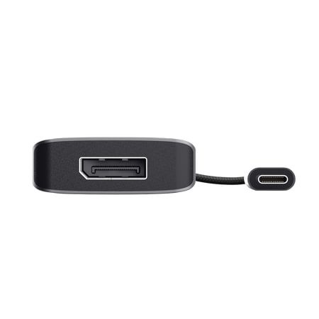 Адаптер Trust Dalyx 7in1 USB-C> 2xUSB-А 3.2/2xUSB-С/2xHDMI/Display Port, Алюміній, 0.16м, Сірий