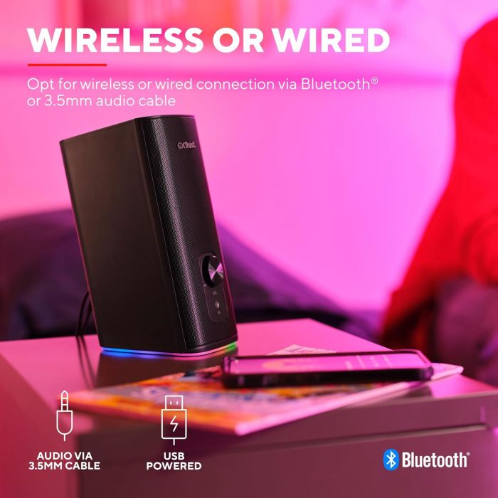 Акустична система Trust GXT 612 Cetic 2.0, BT/USB/AUX, чорний