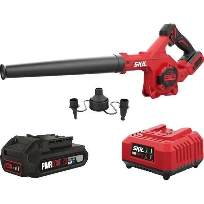 Повітродув акумуляторний SKIL 3161 CB Compact 20В акб 1х2.5А·год 300км/год 3 насадки 1.2кг