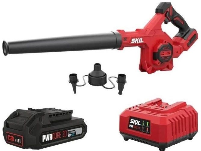 Повітродув акумуляторний SKIL 3161 CB Compact 20В акб 1х2.5А·год 300км/год 3 насадки 1.2кг