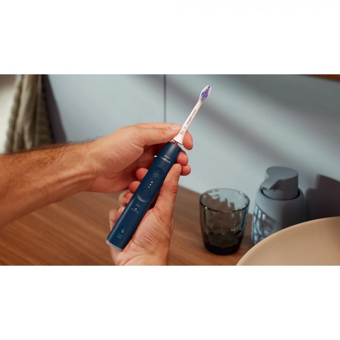 Щітка зубна електр. Philips, Sonicare 6100 Series, 62т. колив/хв, насадок-1, футляр, синій