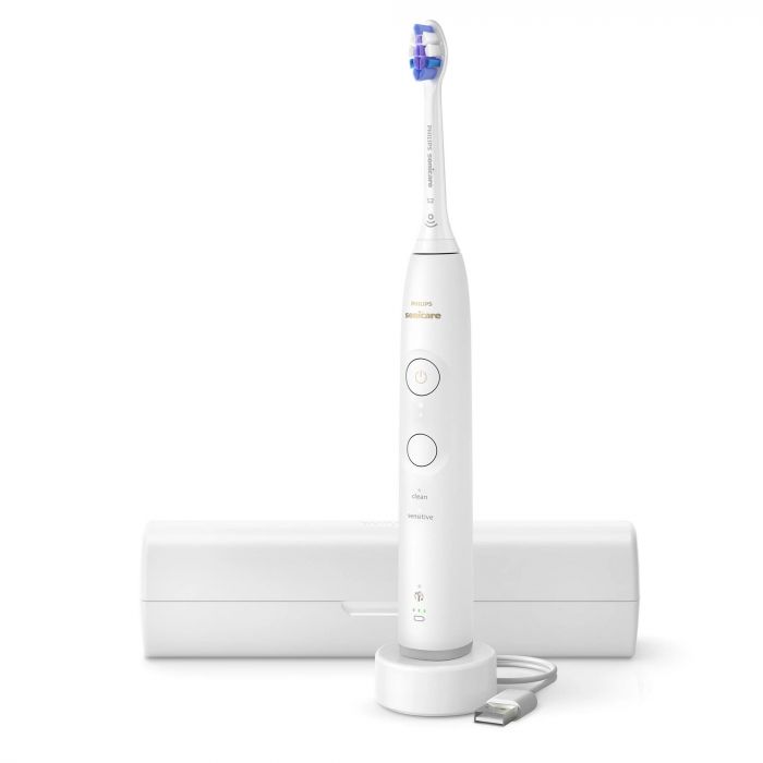 Щітка зубна електр. Philips, Sonicare 6100 Series, 62т. колив/хв, насадок-1, футляр, білий