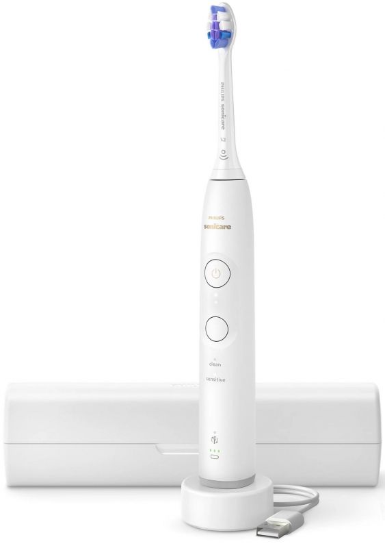 Щітка зубна електр. Philips, Sonicare 6100 Series, 62т. колив/хв, насадок-1, футляр, білий