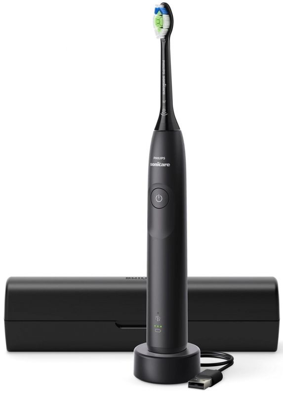 Щітка зубна електр. Philips, Sonicare 5300 Series, 62т. колив/хв, насадок-1, футляр, чорний
