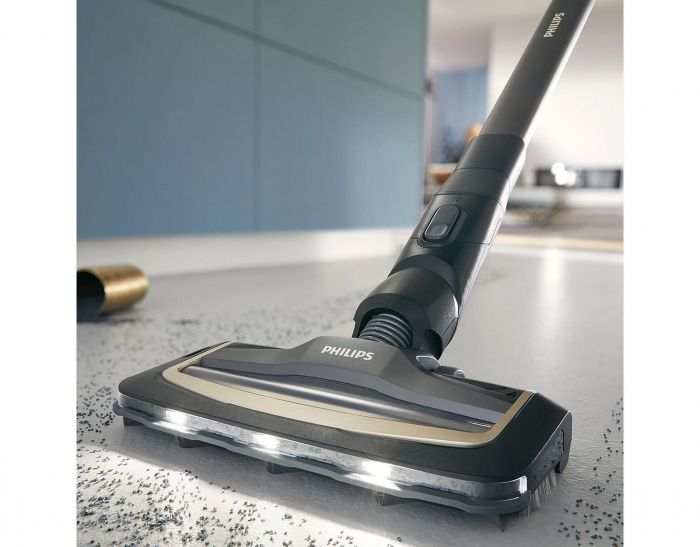 Пилосос Philips безпровідний AquaTrio, 9000 Series вологе прибирання, конт пил -0.42л, автон. робота до 25хв, PowerCyclone Aqua, турборежим, чорний