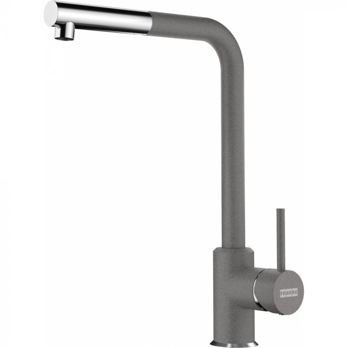 Змішувач для кухні Franke Sirius Pull Out, довж.виливу - 298 мм, поворотний, 1 важіль , хром- сірий камінь