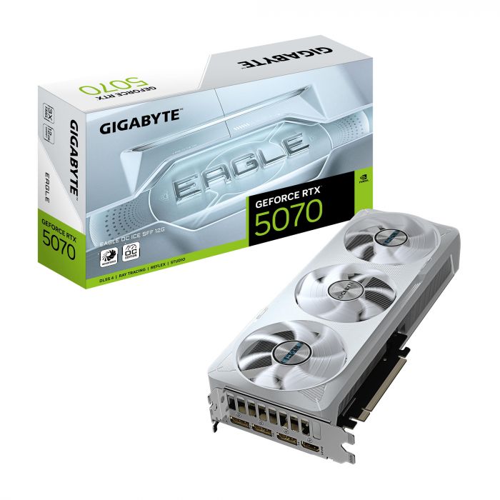 Відеокарта GIGABYTE GeForce RTX 5070 12GB GDDR7 EAGLE OC ICE
