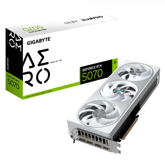 Відеокарта GIGABYTE GeForce RTX 5070 12GB GDDR7 AERO OC