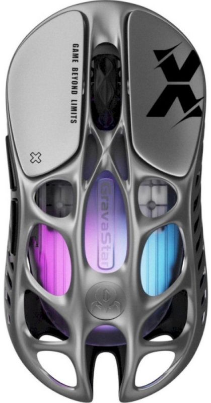 Миша GravaStar Mercury X, BT/WL/USB-A, RGB, сірий