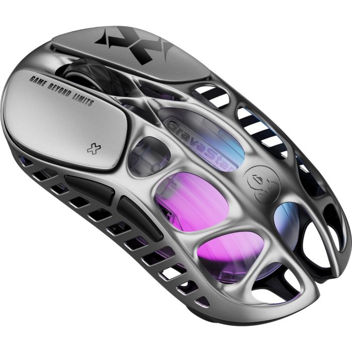 Миша GravaStar Mercury X, BT/WL/USB-A, RGB, сірий