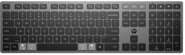 Комплект клавіатура та миша НР 720 Multi-Device Rechargeable, BT, EN/UK, чорний