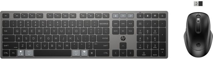 Комплект клавіатура та миша НР 720 Multi-Device Rechargeable, BT, EN/UK, чорний