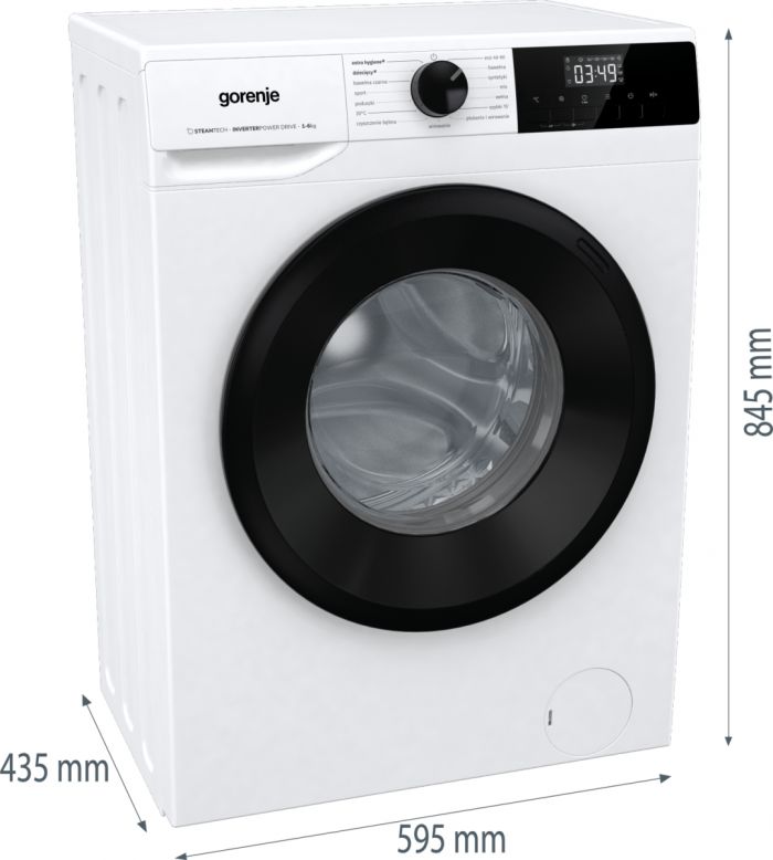 Пральна машина Gorenje W1NHPI60SCS/P фронтальна, 6кг, 1000, A+++, 43.5см, дисплей, пар, інвертор, білий