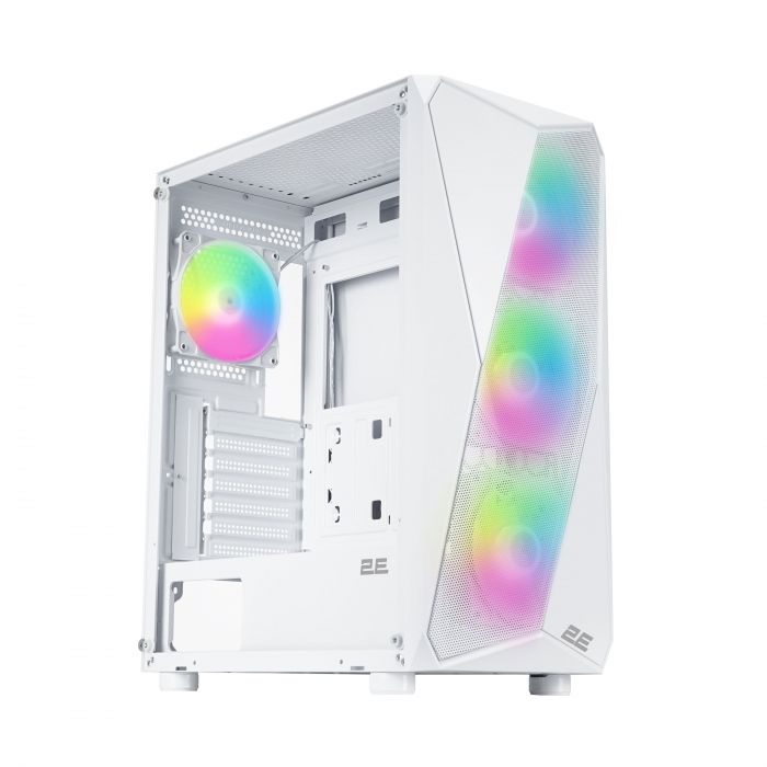 Корпус 2E GAMING Aruba G3313W, без БЖ 1xUSB3.0, 2xUSB2.0, 5x120мм ARGB, VGA 330мм, LCS ready, HUB, TG Side Panel, ATX, білий