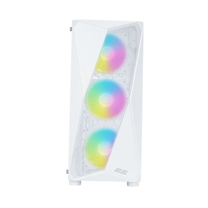 Корпус 2E GAMING Aruba G3313W, без БЖ 1xUSB3.0, 2xUSB2.0, 5x120мм ARGB, VGA 330мм, LCS ready, HUB, TG Side Panel, ATX, білий