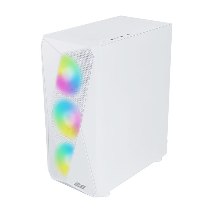 Корпус 2E GAMING Aruba G3313W, без БЖ 1xUSB3.0, 2xUSB2.0, 5x120мм ARGB, VGA 330мм, LCS ready, HUB, TG Side Panel, ATX, білий