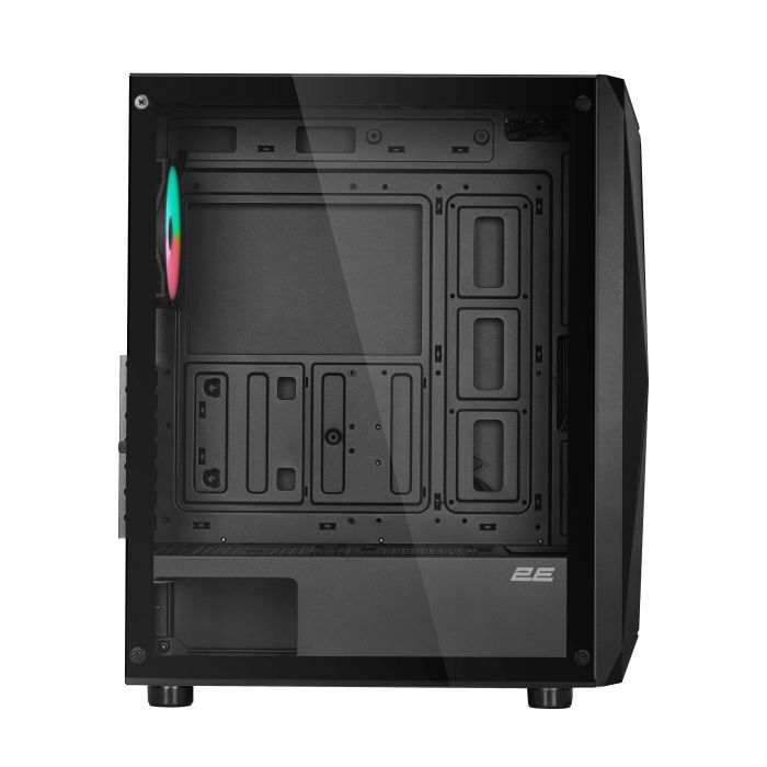 Корпус 2E GAMING Aruba G3313B, без БЖ 1xUSB3.0, 2xUSB2.0, 5x120мм ARGB, VGA 300мм, LCS ready, HUB, TG Side Panel, ATX, чорний