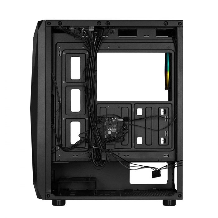 Корпус 2E GAMING Aruba G3313B, без БЖ 1xUSB3.0, 2xUSB2.0, 5x120мм ARGB, VGA 300мм, LCS ready, HUB, TG Side Panel, ATX, чорний