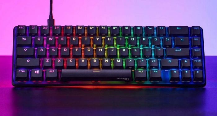 Клавіатура механічна HyperX Alloy Origins 65 67key, Red, USB-A, EN/UA, RGB, чорний