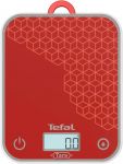 Ваги Tefal кухонні Optiss, 5кг, AAAx2 в комплекті, скло, червоний
