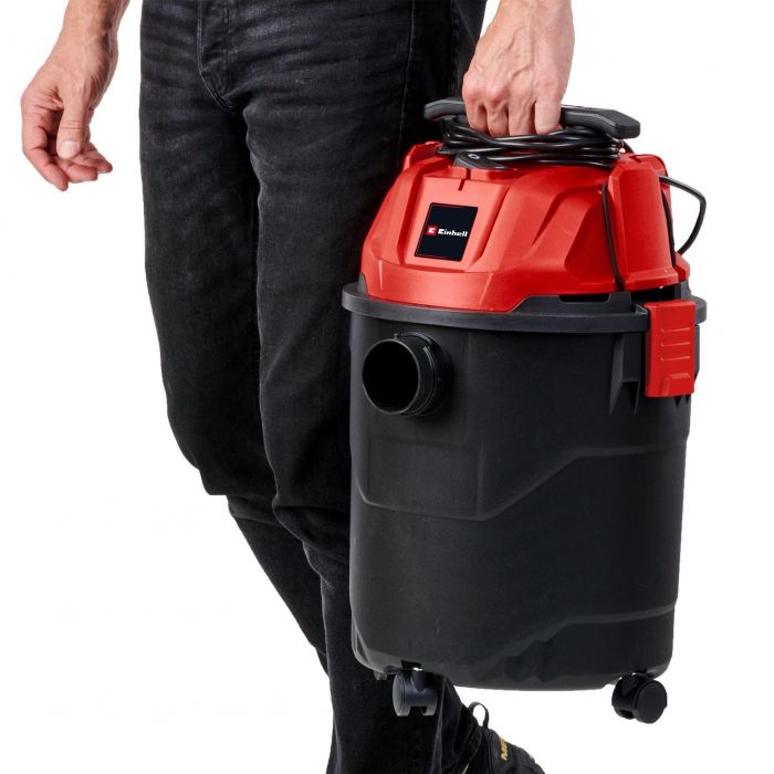 Пилосос професійний Einhell TC-VC 1820, 1250 Вт, пластик 20 л, 180 мбар, шланг 1.5 м, кабель 3 м, 3.6 кг