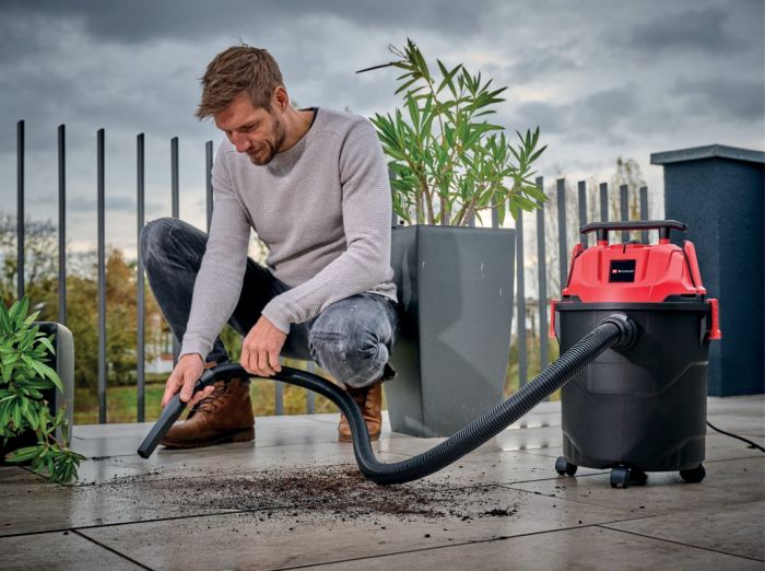 Пилосос професійний Einhell TC-VC 1820, 1250 Вт, пластик 20 л, 180 мбар, шланг 1.5 м, кабель 3 м, 3.6 кг