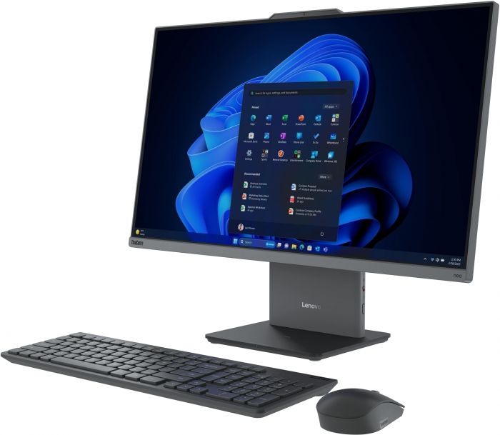 Комп'ютер персональний моноблок Lenovo ThinkCentre neo 50a 27-G5 27" FHD IPS AG, Intel i7-13620H, 32GB, F512GB, UMA, WiFi, кл+м, без ОС, сірий