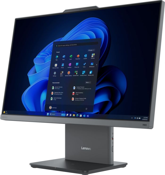 Комп'ютер персональний моноблок Lenovo ThinkCentre neo 50a 24-G5 23.8" FHD IPS AG, Intel i5-13420H, 16GB, F512GB, UMA, WiFi, кл+м, без ОС, сірий